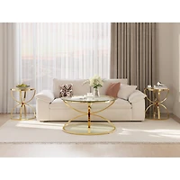 Streamdale Furniture 2-Tier Glass Coffee Table Set (Set of 2)