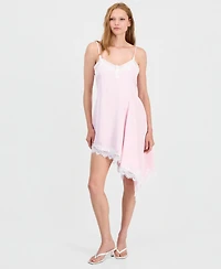 Bar Iii Women's Asymmetrical Satin Slip Dress, Macy's Exclusive