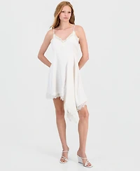 Bar Iii Women's Asymmetrical Satin Slip Dress, Macy's Exclusive