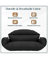 LeisureMod 2-Person Polyester Cushions for Swing Chairs and Hammocks