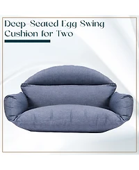 LeisureMod 2-Person Polyester Cushions for Swing Chairs and Hammocks