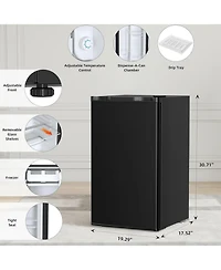 Antarctic Star 3.2 Cubic Feet. Mini Fridge, Quiet Compact Cooler with Freezer