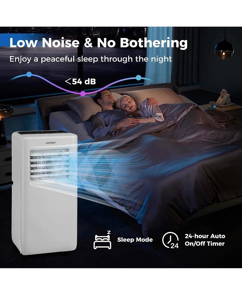 Costway 6500 Btu Portable Air Conditioner 3 in 1 Air Cooler with Fan and Dehumidifier