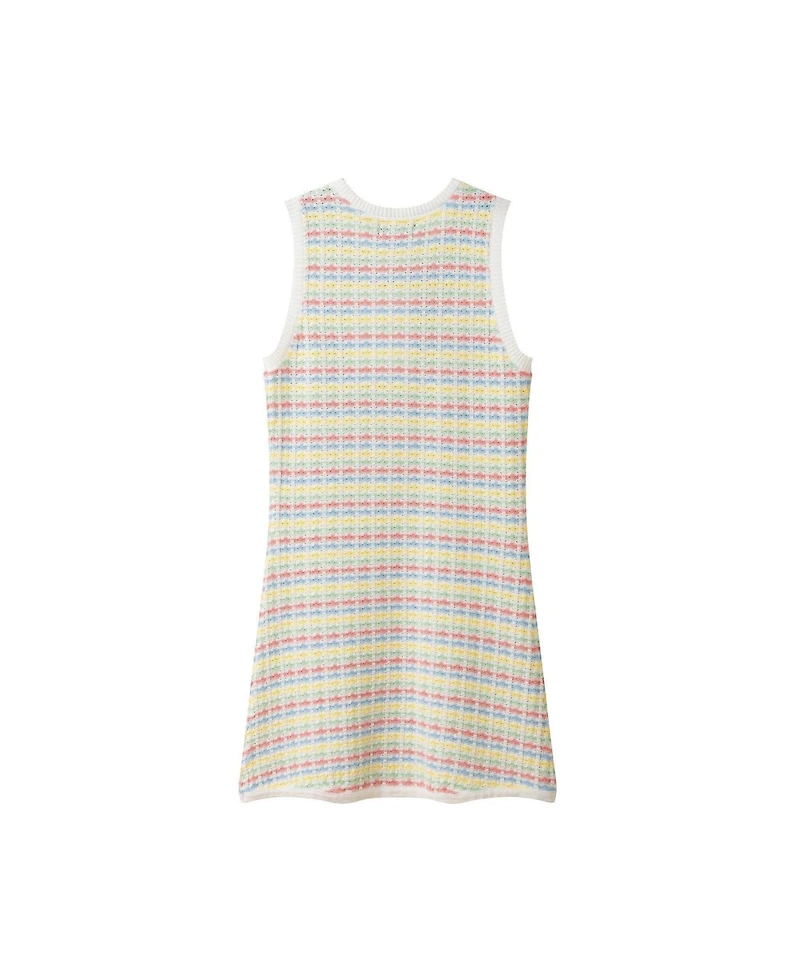 Andy & Evan Girls Andy and Evan Andy and Evan White Crochet Tank Dress