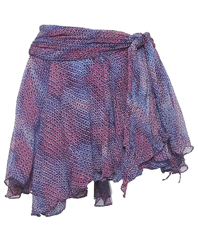 Pre-Owned Isabel Marant Women's Printed Silk Wrap Mini Skirt