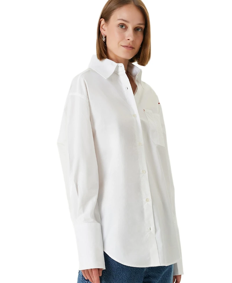 Pcfg Women's Cotton Oversized Shirt