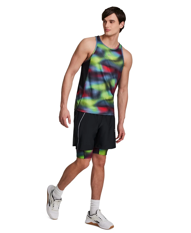 Reebok Men's Run Distort Speed Singlet Sleeveless Tank Top T-shirt