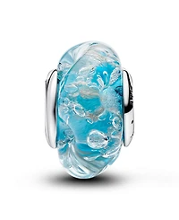 Pandora Turquoise Murano Glass Glitter Charm