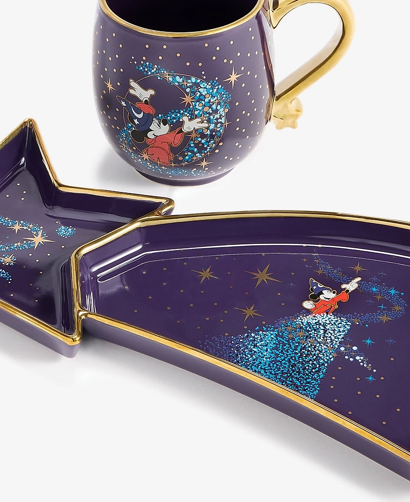 Disney | Macy's Sorcerer's Apprentice Mickey Mug & Tray Set, Macy's Exclusive