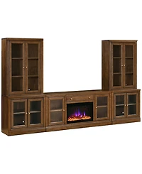 Amren 65" Wood 2 Door Console with Fireplace