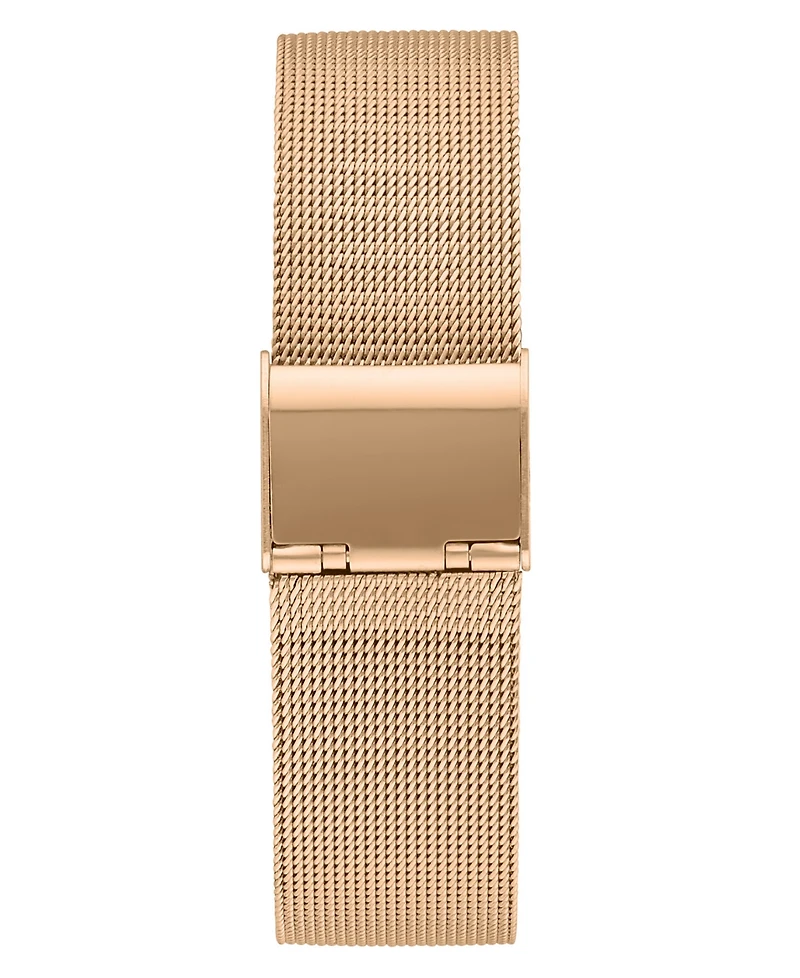 Bcbg Women's Quartz Rectangle Rose Gold Stainless Steel Watch 23mm