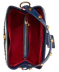 Betsey Johnson Ahoy, Gorgeous Rhinestone Stripe Mini Bucket Handbag