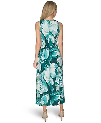 Calvin Klein Petite Twist Front Printed Midi Dress