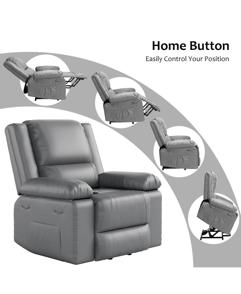 gaomon Power Lift Recliner Sofa Chair with Massage and Heat for Elderly, Home Theater Seat