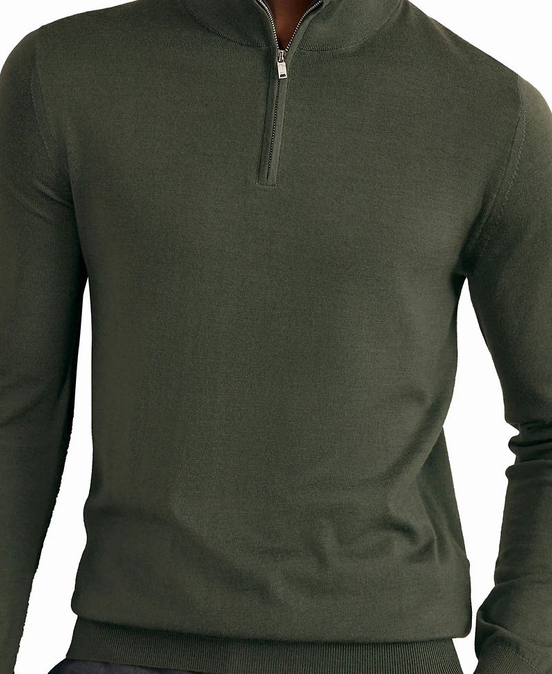 Reiss Men's Blackhall Half Zip Funnel Merino Wool Jumper Sweater