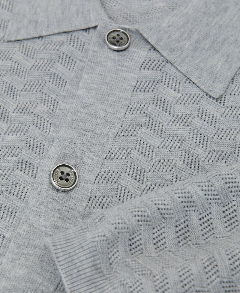 Reiss Men's Phoenix Button Through Textured Shirt