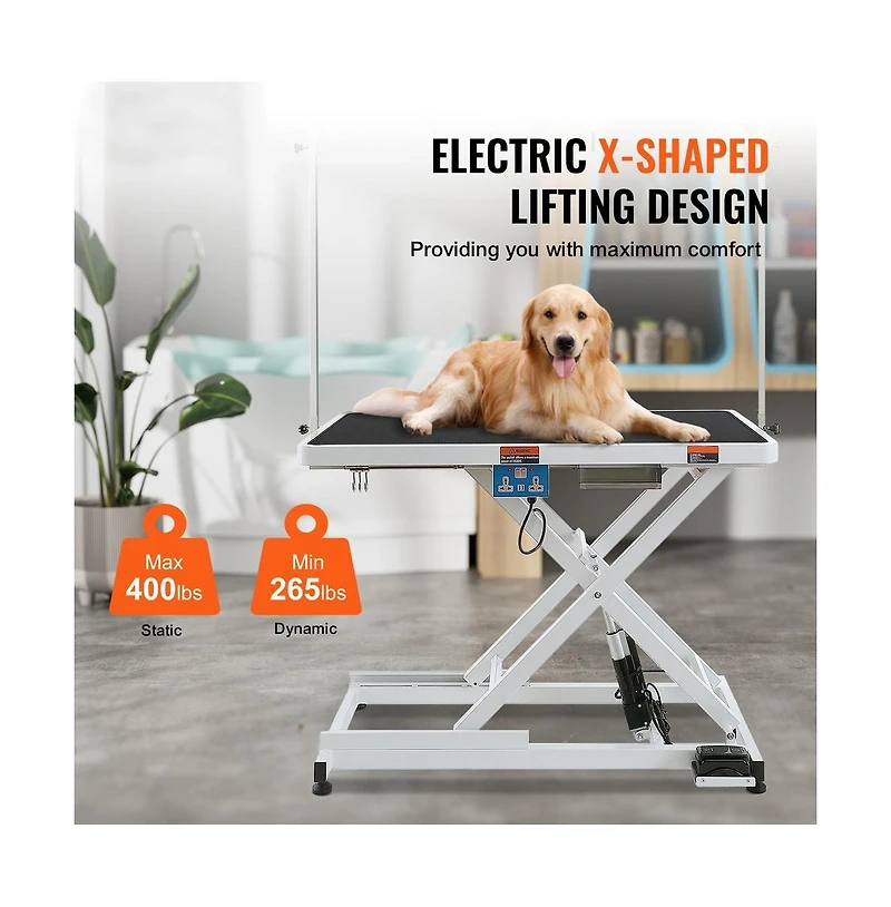 Ruie 50 inch Electric Pet Grooming Table Height Adjustable for Large Dogs