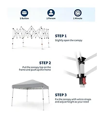 gaomon 10x20 ft Pop Up Canopy Tent, Portable Instant Shelter with 8x8 ft Cover, for Patio, Garden