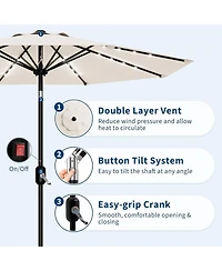 gaomon Feet Outdoor Table Patio Umbrella