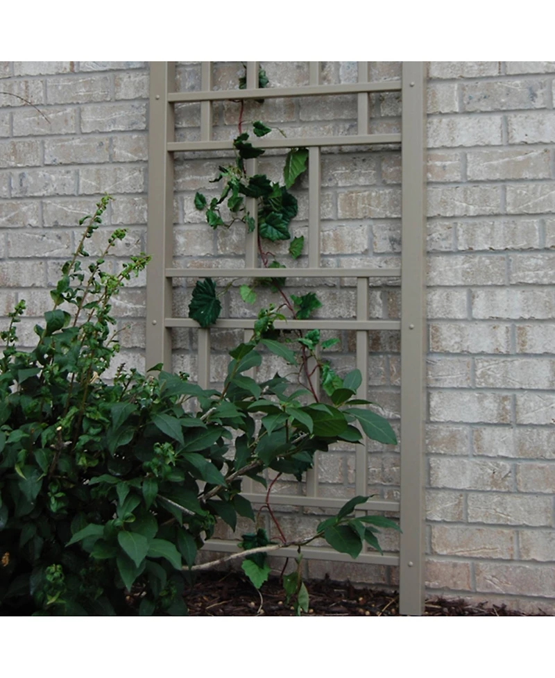 Dura-Trel Wellington 28 x 75 Inch Pvc Vinyl Outdoor Garden Patio Trellis, Mocha
