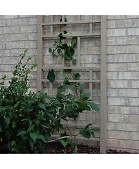 Dura-Trel Wellington 28 x 75 Inch Pvc Vinyl Outdoor Garden Patio Trellis, Mocha