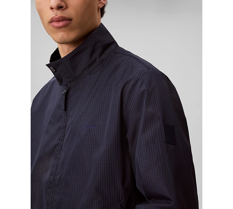 Calvin Klein Men's Nylon Grid Bomber Jacket