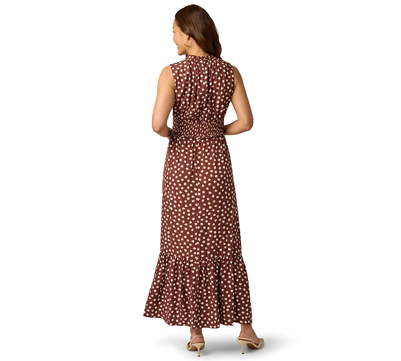 Adrianna Papell Women's Printed Smocked Maxi Dress