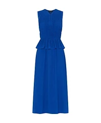 Whistles Women's Sleeveless Shirred V-Neck Midi Dress