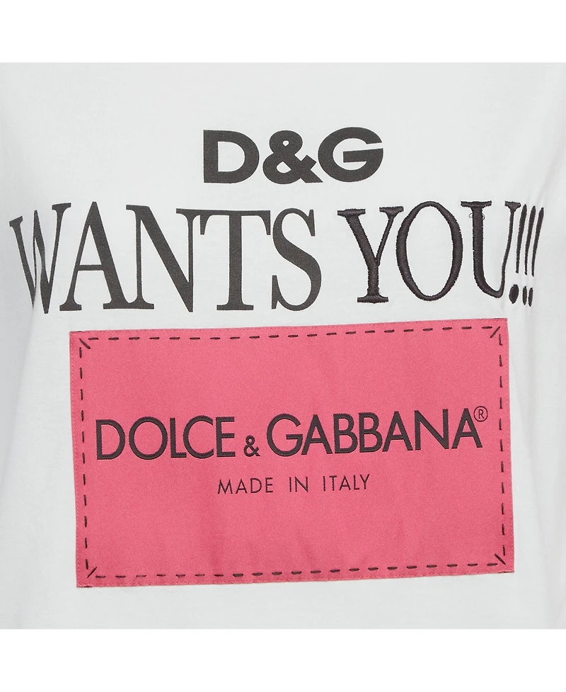 Pre-Owned Dolce & Gabbana Women's Printed Jersey Oversized T-Shirt
