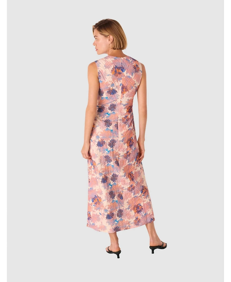 Whistles Women's Sleeveless Floral Textured Midi Dress