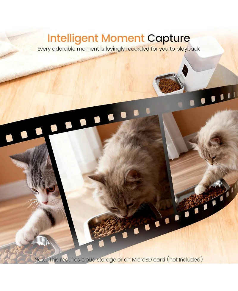 Cowsar Automatic Pet Feeder with Camera, WiFi, for Cats & Dogs
