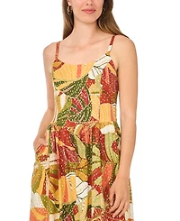 Msk Women's Floral Challis Smocked Maxi Dress