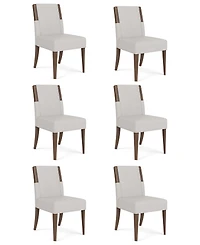 Amelie 6-Piece Wood Upholstered Dining Chair Set