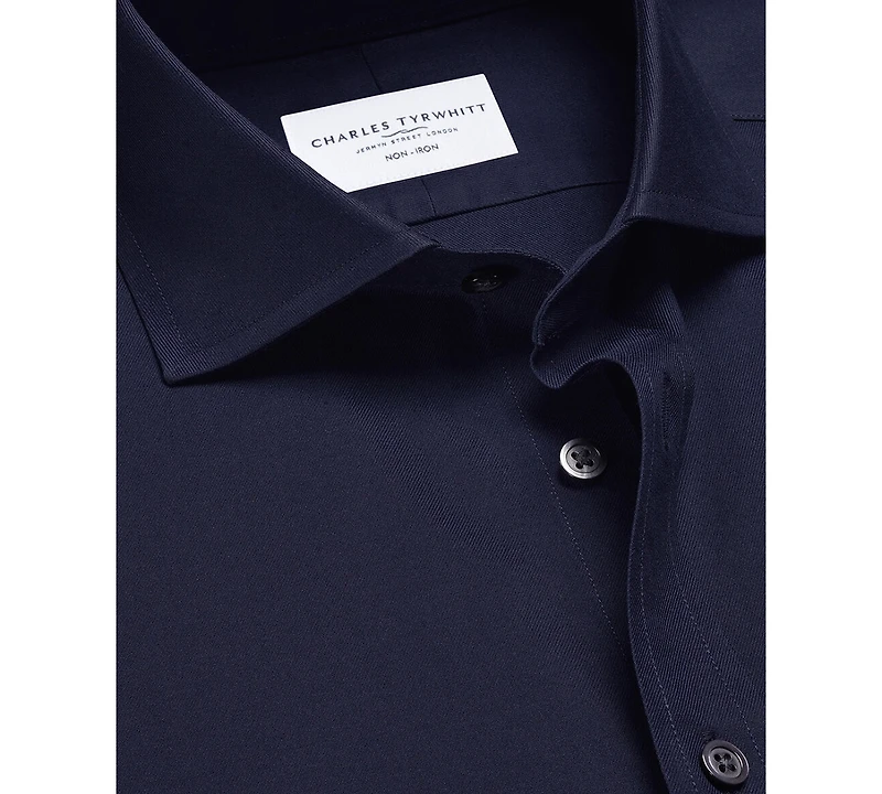 Charles Tyrwhitt Men's Spread Collar Long-Sleeve Dress Shirt
