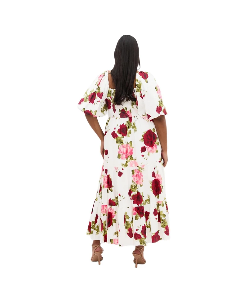 City Chic Plus Mindy Print Maxi Dress