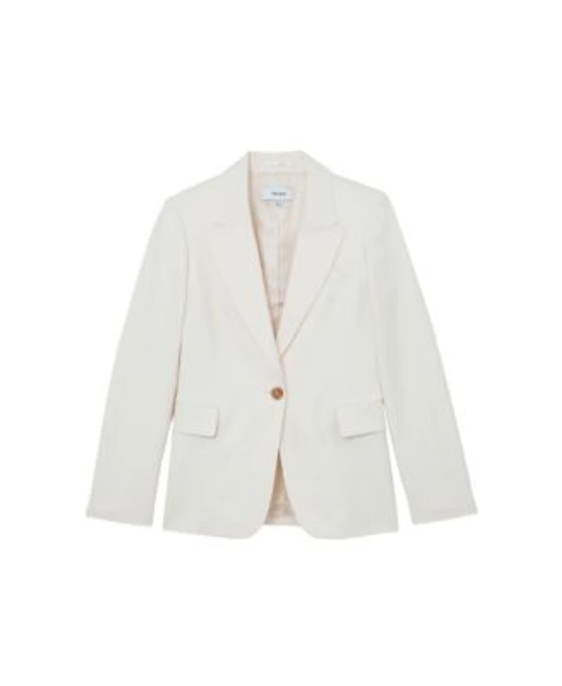 Reiss Womens Single Breasted Tailored Blazer Womens Malin Button Waist Tailored Shorts