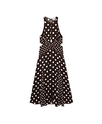 Reiss Women's Polka-Dot Cut-Out Midi Dress