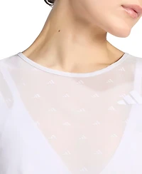 adidas Women's Essentials Workout Boxy Mesh Training T-Shirt