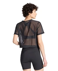 adidas Women's Essentials Workout Boxy Mesh Training T-Shirt