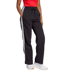 adidas Women's Essentials Three Stripes Fleece Open Hem Pants