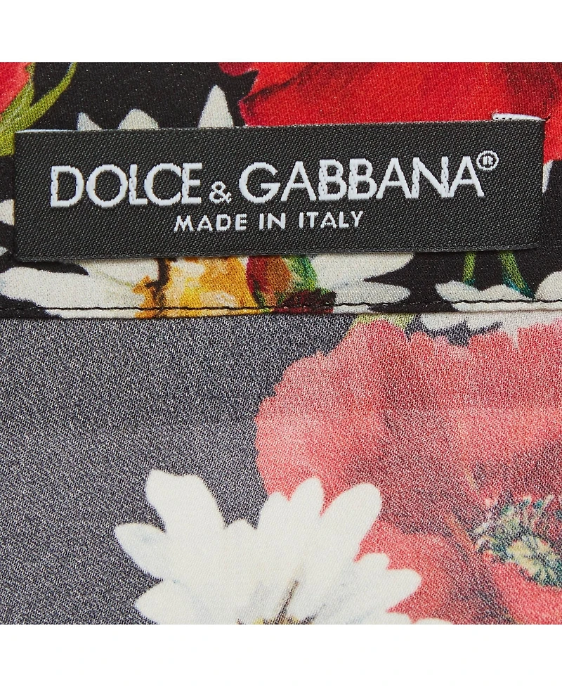Pre-Owned Dolce & Gabbana Women's Floral Print Crepe Long Sleeve Shirt