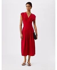 Whistles Women's Panel Linen Blend Dress