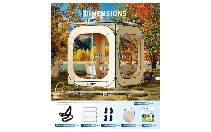 gaomon x Feet Outdoor Pop-Up Bubble Tent