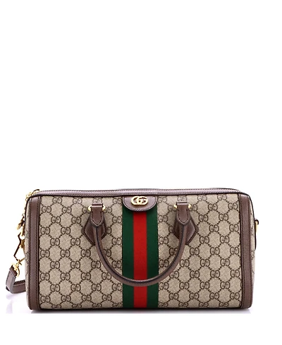 Pre-Owned Gucci Medium Ophidia Convertible Boston Bag Gg Coated Canvas