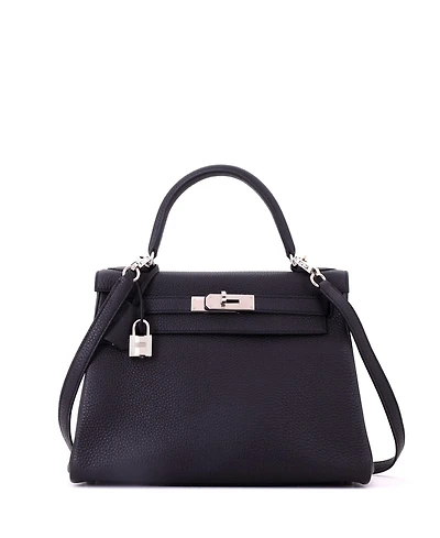Pre-Owned Hermes Kelly Handbag Togo with Palladium Hardware