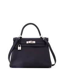Pre-Owned HERMES Kelly Handbag Togo with Palladium Hardware