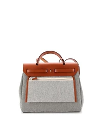 Pre-Owned Hermes 31 Herbag Zip Criss Viking Toile and Leather