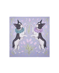 Fable England Women's Catherine Rowe Pet Portraits Frenchie Silk Square Scarf
