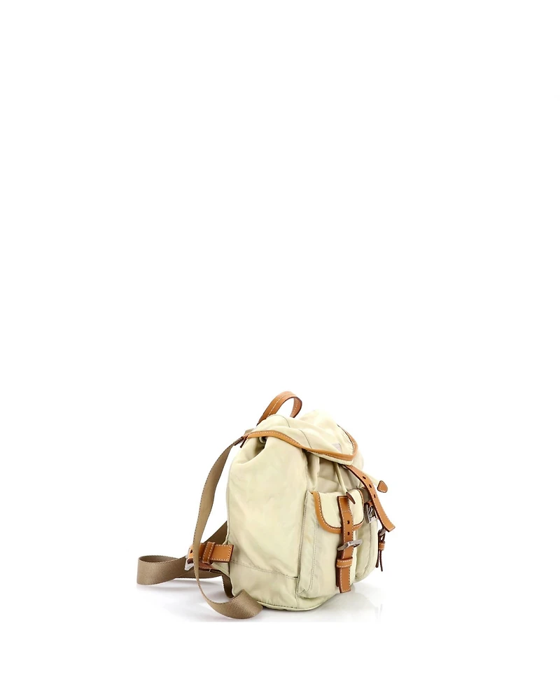 Pre-Owned Prada Small Double Front Pocket Backpack Tessuto