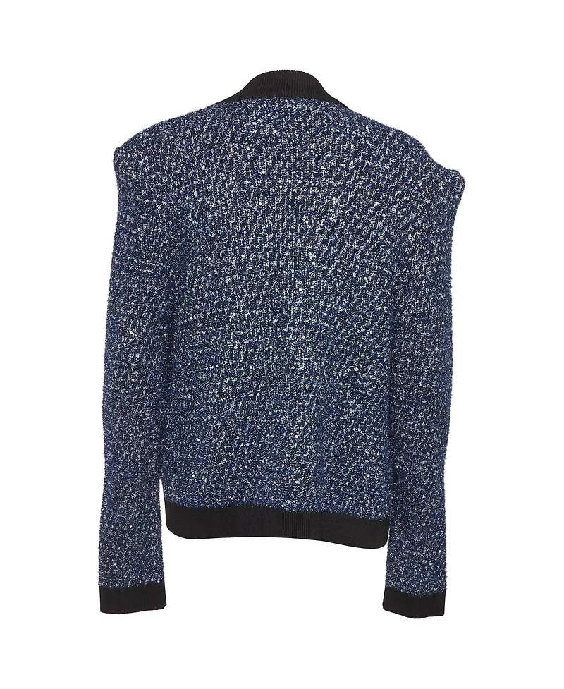 Pre-Owned Balmain Women's Tweed Open Front Cardigan